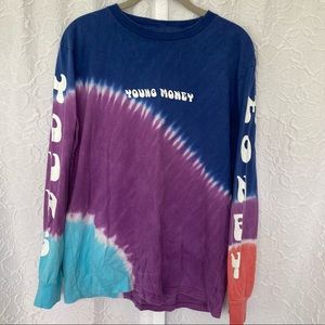 American Eagle X Young Money long sleeve tie dye t-shirt